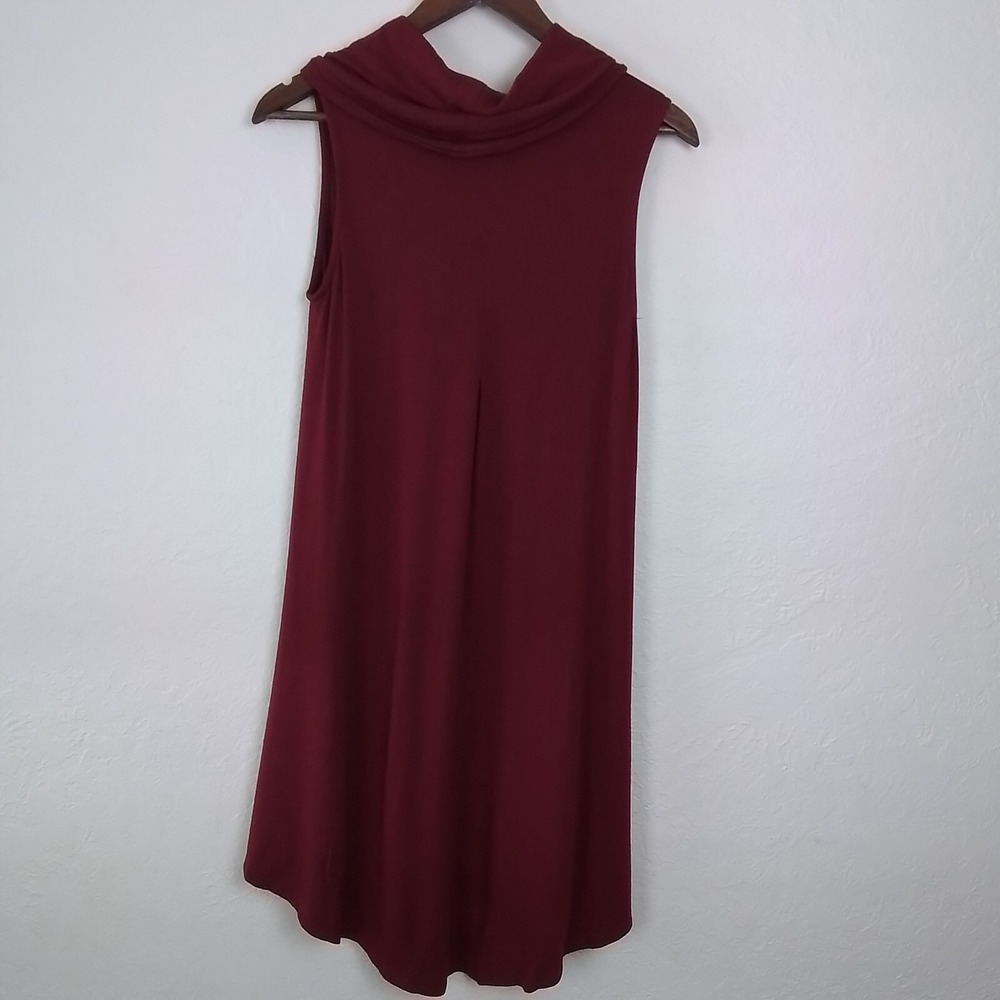 Umgee Women's Small‎ Burgundy High Low Dress Soft Stretch Jersey Boho Indie - Picture 7 of 14